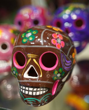 Playa Del Carmen, Meksika - 3 Ocak 2018: Playa Del Carmen, Meksika beach pazarda ekranda yerel Hatıra Eşyası