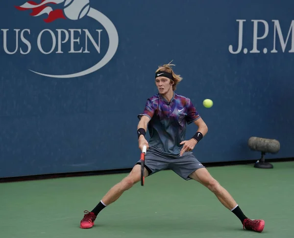 New York September 2017 Tennis Profi Andrey Rublev Aus Russland — Stockfoto