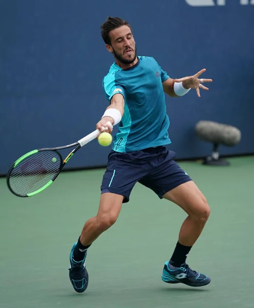 Nueva York Septiembre 2017 Tenista Profesional Damir Dzumhur Bosnia Herzegovina — Foto de Stock