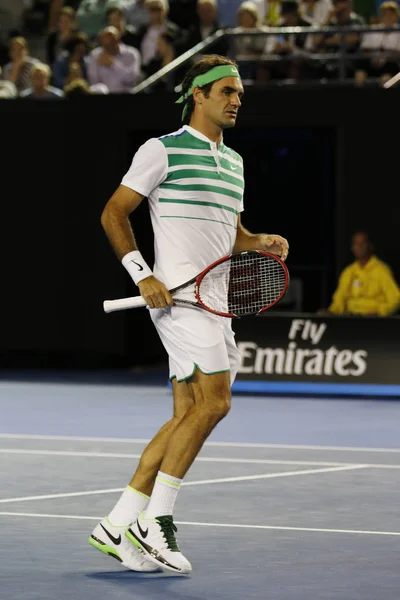 Melbourne Australien Januari 2016 Sjutton Gånger Grand Slam Mästare Roger — Stockfoto