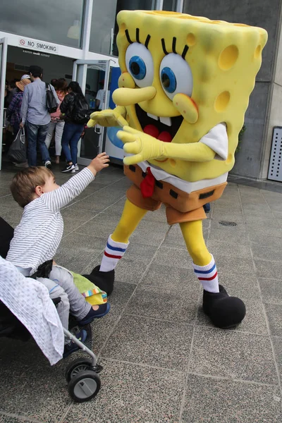 Melbourne Australia Stycznia 2016 Australijskiego Tenisa Zrobione Zdjęcia Spongebob Kanciastoporty — Zdjęcie stockowe