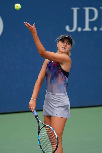 New York Září 2017 Profesionální Tenista Sofia Kenin Spojených Států — Stock fotografie