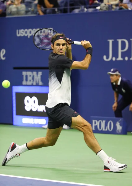 New York August 2017 Grand Slam Champion Roger Federer Switzerland — Stock Photo, Image