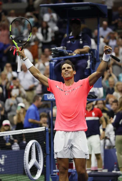 Nowy Jork Sierpnia 2017 Grand Slam Championem Rafael Nadal Hiszpanii — Zdjęcie stockowe