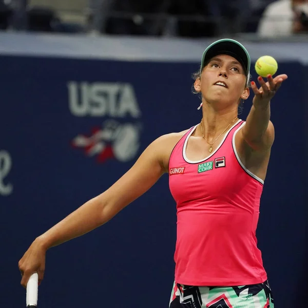 Nueva York Agosto 2017 Tenista Profesional Elise Mertens Bélgica Acción —  Fotos de Stock