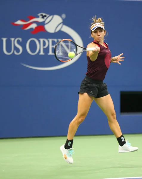 New York Ağustos 2017 Profesyonel Tenisçi Simona Halep Romanya Uygulamaları — Stok fotoğraf