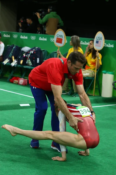 Rio Janeiro Brazil August 2016 Usa Gymnastics Coach Valeri Liukin — Stock Photo, Image