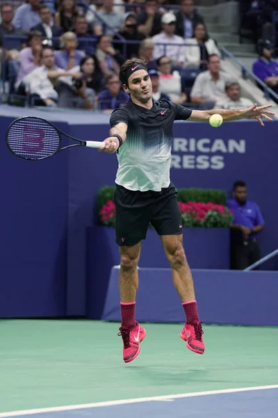 Нью Йорк Сентября 2017 Года Чемпион Большого Шлема Роджер Федерер — стоковое фото