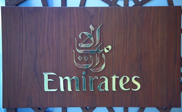 Dubai Emirati Arabi Uniti Febbraio 2016 Logo Emirates Airline All — Foto Stock