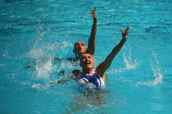 Rio Janeiro Brazilië Augustus 2016 Anastasia Gloushkov Ievgeniia Tetelbaum Van — Stockfoto