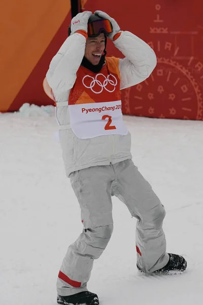 Пёнчан Южная Корея Февраля 2018 Года Олимпийский Чемпион Шон Уайт — стоковое фото