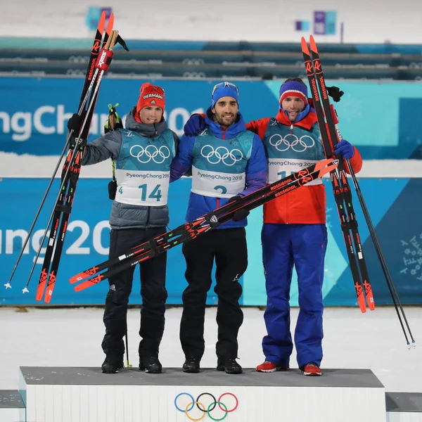 Pyeongchang Corea Del Sur Febrero 2018 Simon Schempp Ger Martin —  Fotos de Stock