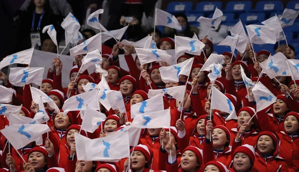 Gangneung South Korea February 2018 North Korea Cheering Squad Perform — Stock Photo, Image