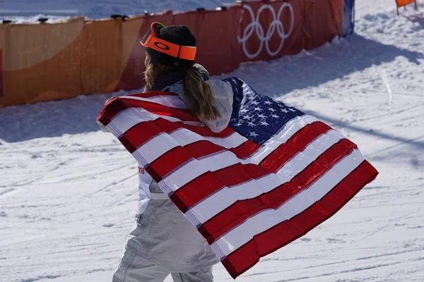 Pyeongchang South Korea February 2018 Olympic Champion Chloe Kim United — Stock Photo, Image