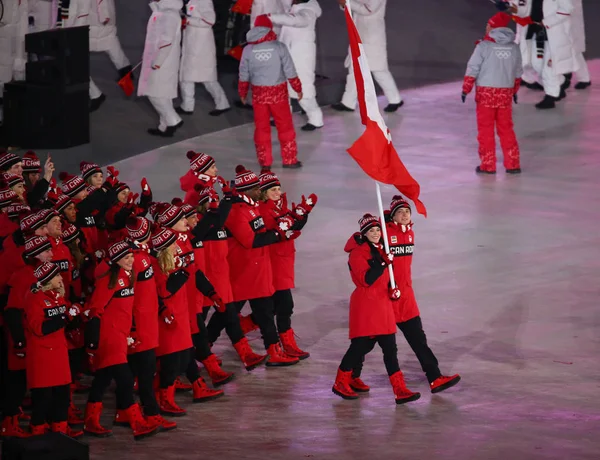 Pyeongchang Güney Kore Şubat 2018 Kanada Olimpiyat Takımı Pyeongchang 2018 — Stok fotoğraf