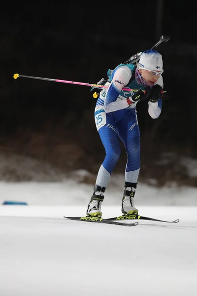 Pyeongchang Coreia Sul Fevereiro 2018 Kaisa Makarainen Finlândia Compete Perseguição — Fotografia de Stock