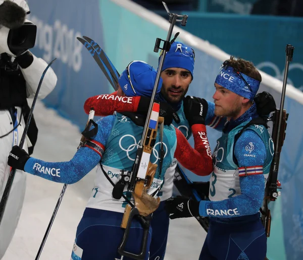 Пёнчанг Южная Корея Февраля 2018 Года Олимпийский Чемпион Франции Мартин — стоковое фото