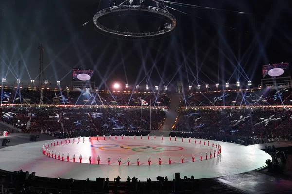 Pyeongchang South Korea Februarie 2018 Ceremonia Deschidere Jocurilor Olimpice Iarnă — Fotografie, imagine de stoc
