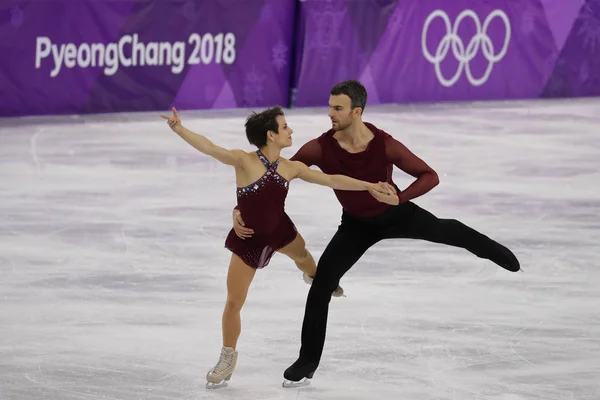 Gangneung Sydkorea Februari 2018 Bronsmedaljörer Meagan Duhamel Och Eric Radford — Stockfoto