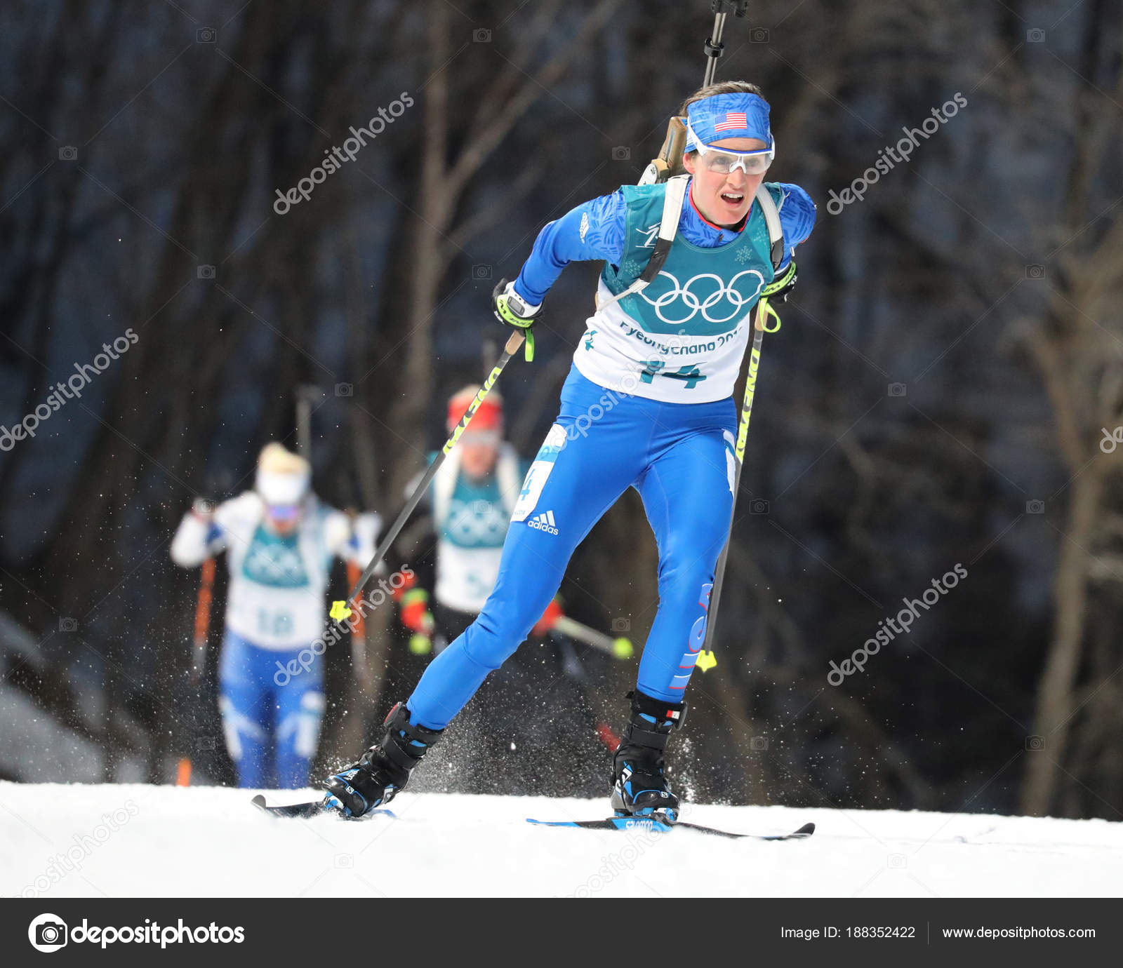 Pyeongchang South Korea February 2018 Clare Egan United States Competes Stock Editorial Photo C Zhukovsky 188352422