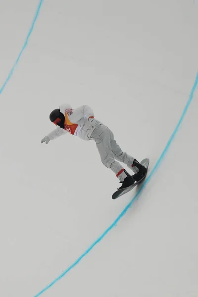 Pyeongchang South Korea Februar 2018 Olympiske Mester Shaun White Konkurrerer - Stock-foto