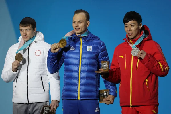 Pyeongchang Południowa Korea Lutego 2018 Ilia Burov Wiosło Mistrz Olimpijski — Zdjęcie stockowe