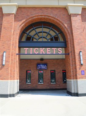 Flushing, New York - 5 Eylül 2017: Citi alan bilet standında, büyük lig beyzbol ev sahibi takım takım New York Mets Flushing, New York