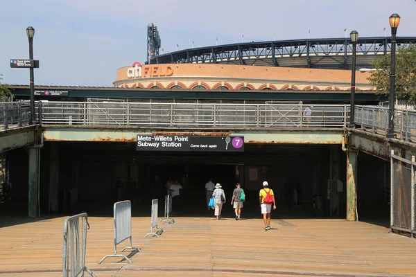 Nueva York Septiembre 2017 Nyc Subway Mets Willets Point Subway — Foto de Stock