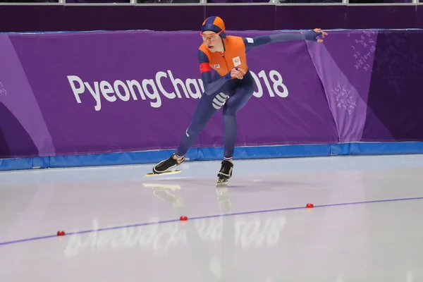 Ганьонг Южная Корея Февраля 2018 Года Олимпийский Чемпион Нидерландов Эсми — стоковое фото