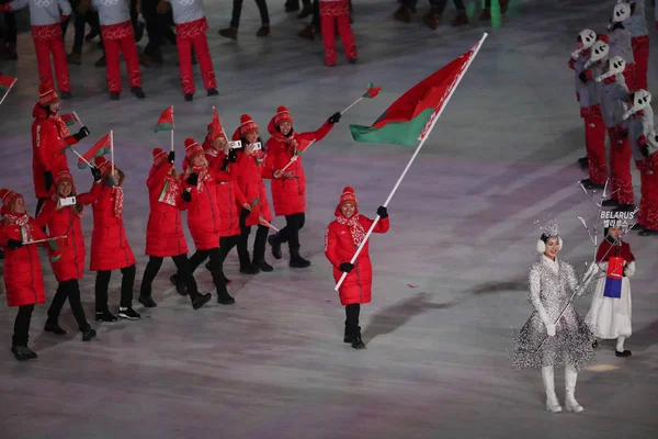 Pyeongchang Güney Kore Şubat 2018 Olimpiyat Şampiyonu Alla Beyaz Rusya — Stok fotoğraf