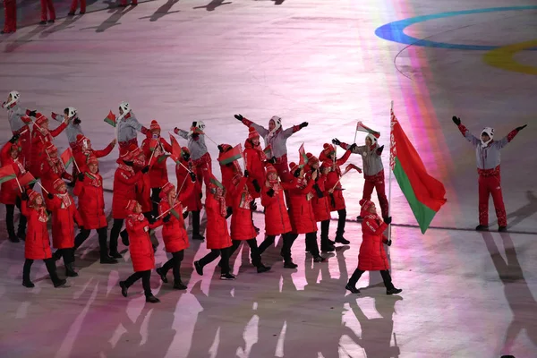 Pyeongchang Dél Korea 2018 Február Olimpiai Bajnok Alla Tsuper Szállító — Stock Fotó