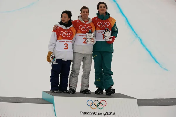 Pyeongchang Corée Sud Février 2018 Ayumu Hirano Jpn Shaun White — Photo