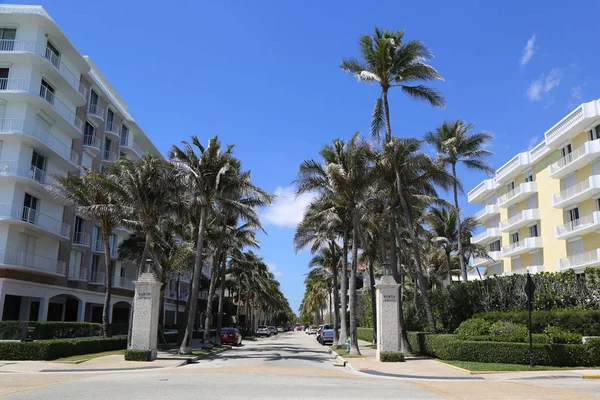 Palm Beach Florida Março 2018 Worth Avenue Entrance Ocean Boulevard — Fotografia de Stock