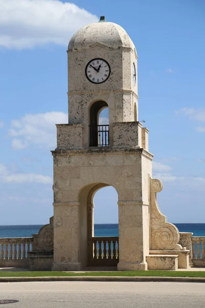 Worth Avenue Torre Del Reloj Palm Beach Florida — Foto de Stock