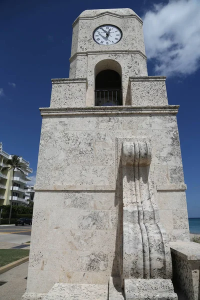 Worth Avenue Torre Del Reloj Palm Beach Florida — Foto de Stock