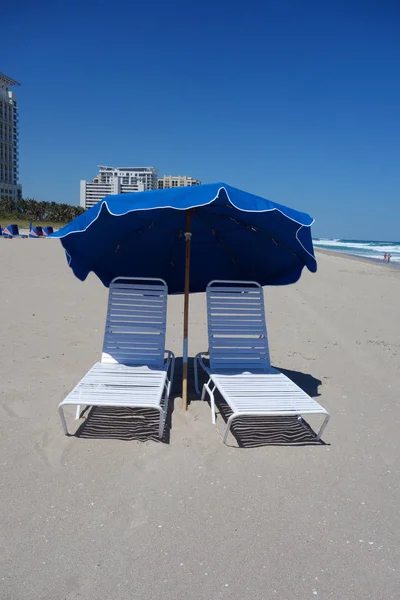 Beach Bed Florida Beach — Stock Photo, Image