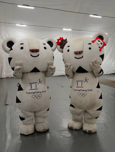Pyeongchang South Korea February 2018 Soohorang Official Mascot 2018 Winter — Stock Photo, Image