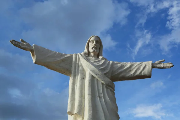 Christus Der Erlöser Oder Cristo Blanco Statue Cuzco Peru — Stockfoto