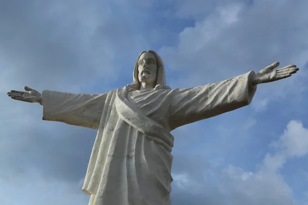 Kristus Frälsaren Eller Cristo Blanco Statyn Cuzco Peru — Stockfoto