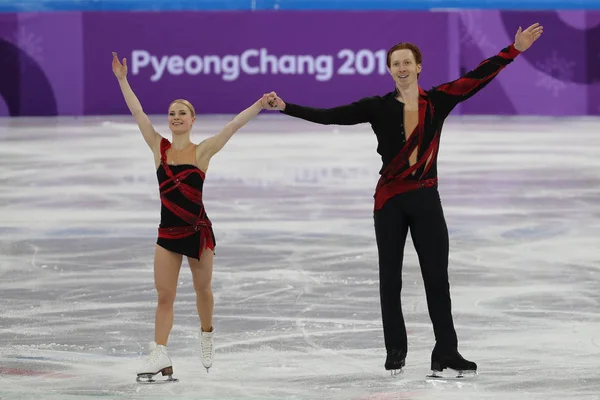 Gangneung Південна Корея Лютого 2018 Євгенія Тарасова Володимир Морозов Олімпійська — стокове фото