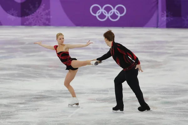 Gangneung Jižní Korea Února 2018 Evgenia Tarasovová Vladimir Morozov Olympijský — Stock fotografie