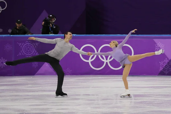 Gangneung Jižní Korea Února 2018 Alexa Scimeca Knierim Chris Knierim — Stock fotografie