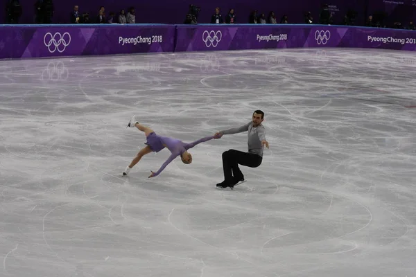 Gangneung Південна Корея Лютого 2018 Роки Alexa Scimeca Knierim Кріс — стокове фото