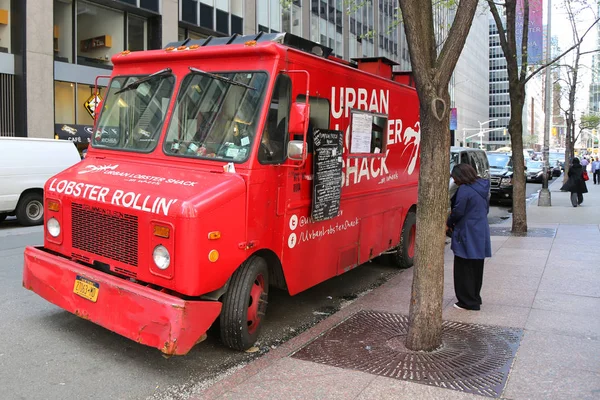 New York April 2018 Street Food Verkäuferwagen Manhattan Gibt Etwa — Stockfoto