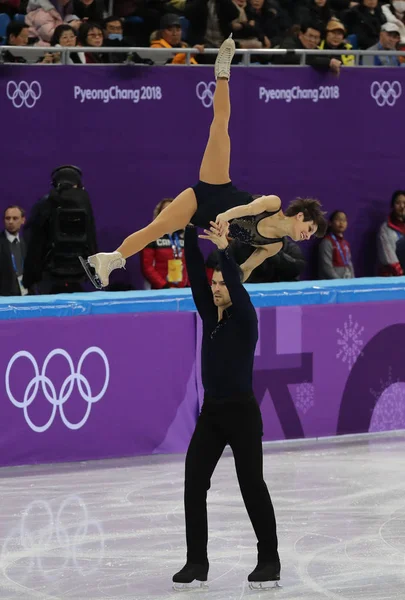 Gangneung Південна Корея Лютого 2018 Олімпійських Чемпіонів Меган Дюамель Ерік — стокове фото