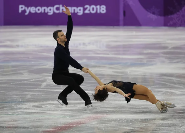 Gangneung Південна Корея Лютого 2018 Олімпійських Чемпіонів Меган Дюамель Ерік — стокове фото