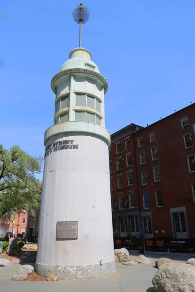 Nova Iorque Maio 2018 Farol Memorial Titanic South Street Seaport — Fotografia de Stock