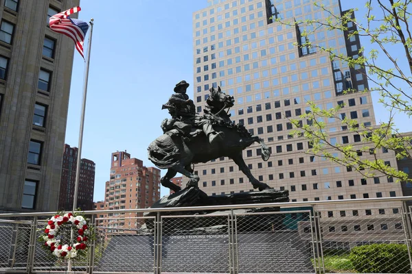 New York May 2018 America Response Monument Subtitled Oppresso Liber — Stock Photo, Image