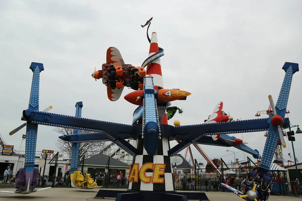 Brooklyn Nova Iorque Maio 2018 Passeio Corrida Aérea Coney Island — Fotografia de Stock