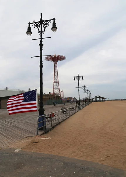 Brooklyn New York Mai 2018 Berühmter Coney Island Boardwalk Brooklyn — Stockfoto